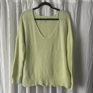 Lucky Brand Light Green V-Neck Sweater